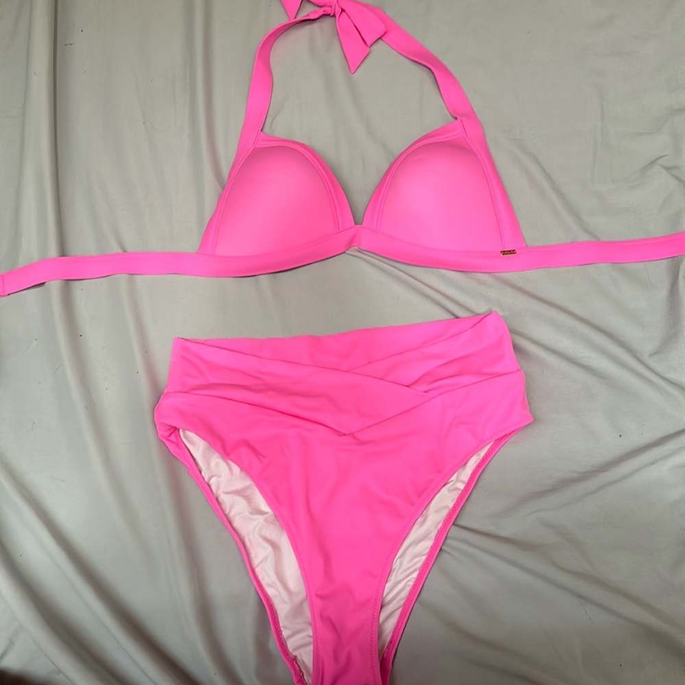 Pink “Pink/VS” High Waisted Bikini
